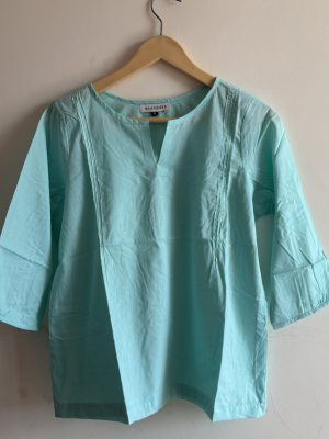 Aqua Blue Rojana Cotton Top