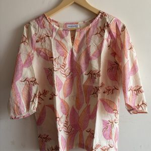 Ivory Printed Rojana Cotton Top