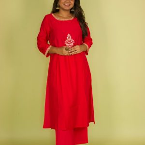 Pink Zardosi Kurta Set