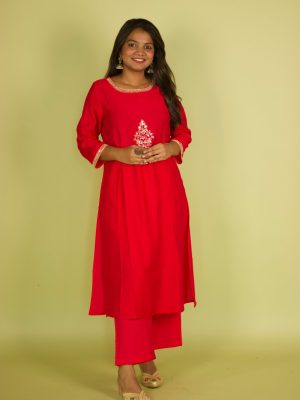 Pink Zardosi Kurta Set
