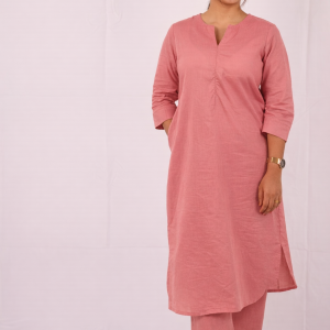 Blush Pink Cotton Sukoon Kurta Set