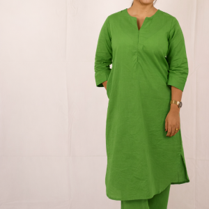 Green Cotton Sukoon Kurta Set