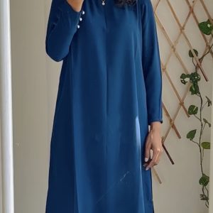 Blue Buttoned Kurta Set
