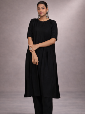 Royal Black Khawab Kurta with matching Pant | Saaragya