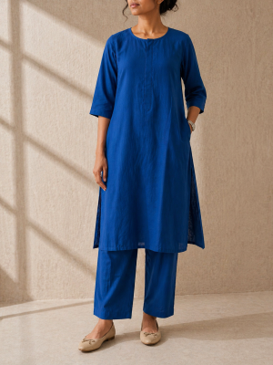 Royal Blue Rojana Kurta Set