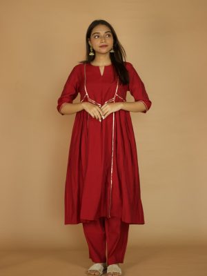 Gulab Gottapatti Kurta set