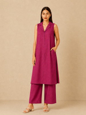 Deep Plum Everyday Kurta Set
