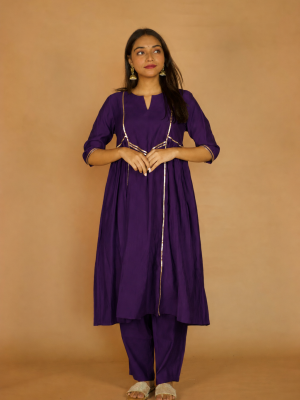 Violet GottaPatti Kurta Set