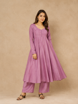 Lilac Rose 16-kali Anarkali Set