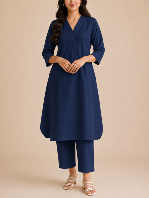 Classic Blue Everyday Kurta Set