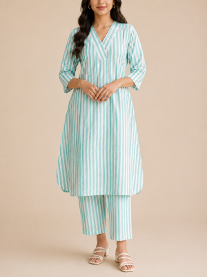 Green Stripe Everyday Kurta Set
